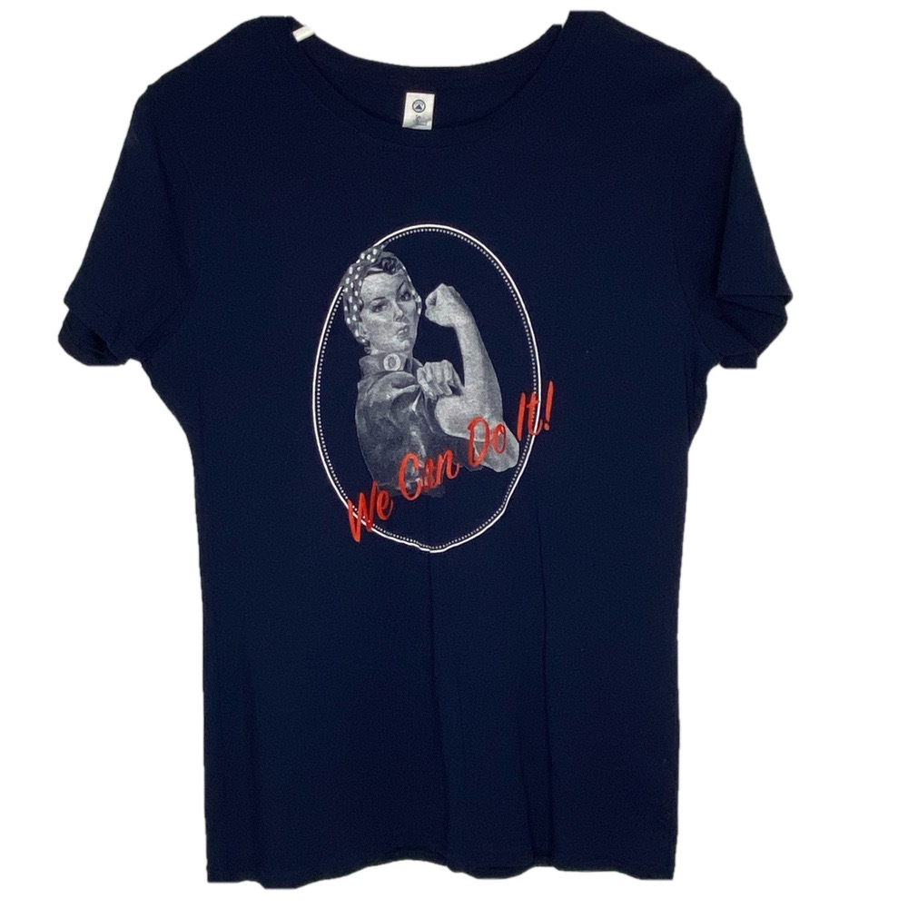 Delta Blue Short Sleeve Size M T-Shirt “We Can Do It” 100% Cotton NWOT